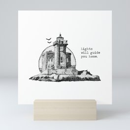 Lights will guide you home Mini Art Print