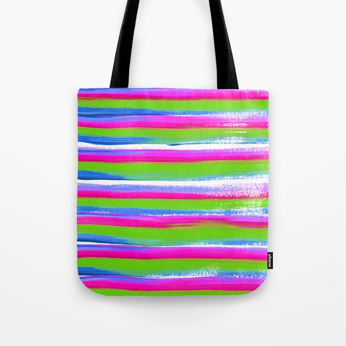 Artistic Brush Strokes in 80s Inspired Colors of Hot Pink Green Blue