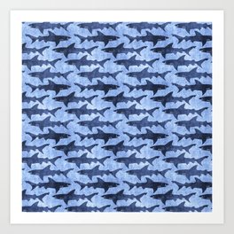 Blue Ocean Shark Art Print