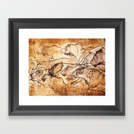 Panel of Lions // Chauvet Cave Framed Art Print
