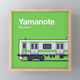 Tokyo Yamanote Line E231 Train Side Profile Framed Mini Art Print