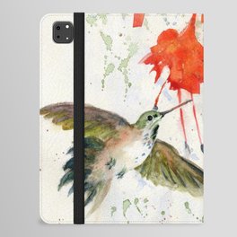 Hummingbird Watercolor iPad Folio Case