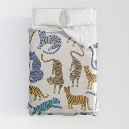 Tiger Collection – Blue & Tan Duvet Cover