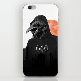 The Satanic Metal Crow iPhone Skin