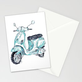 Vespa scooter print Kids room wall decor painting Stationery Card