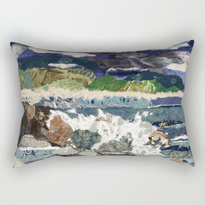 Wondrous Sound of Crashing Waves Rectangular Pillow