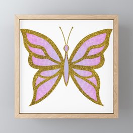 Glitter Butterfly Small Framed Mini Art Print