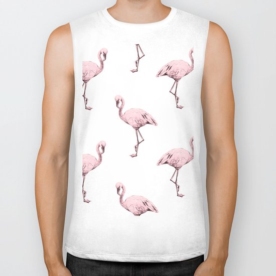 Simply Pink Flamingo in Pink Flamingo Biker Tank