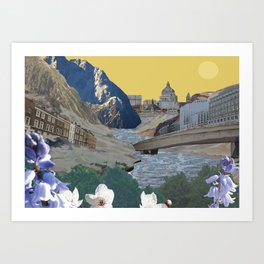 CityEscape Art Print | Digital, Nature, Landscape, Collage 
