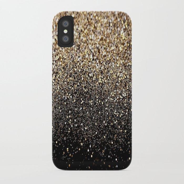 black & gold sparkle iphone case