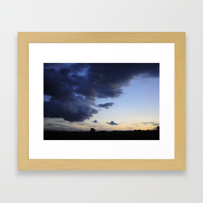 Sunset with Clouds Framed Art Print