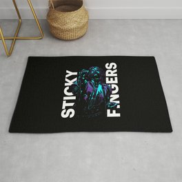 The Sticky Stones Rug | Jagger, Rock, Illustration, Black And White, Stones, Pop Art, Classic, Music, Poster, Legends 