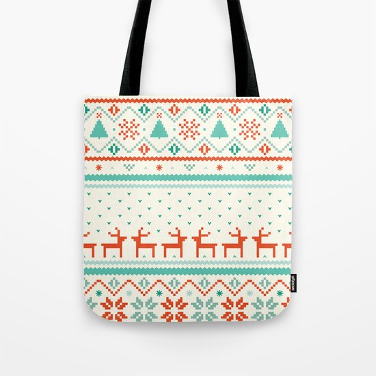 Festive Fair Isle Tote Bag
