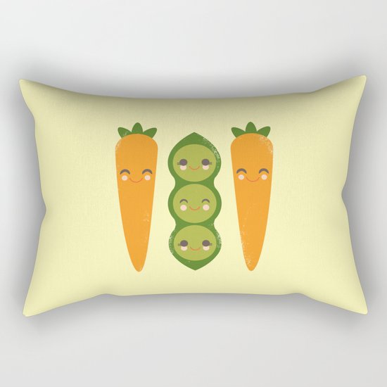 Peas and Carrots Rectangular Pillow