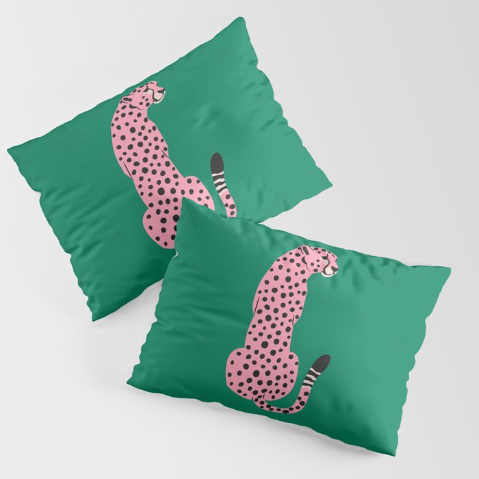 The Stare: Pink Cheetah Edition Pillow Sham