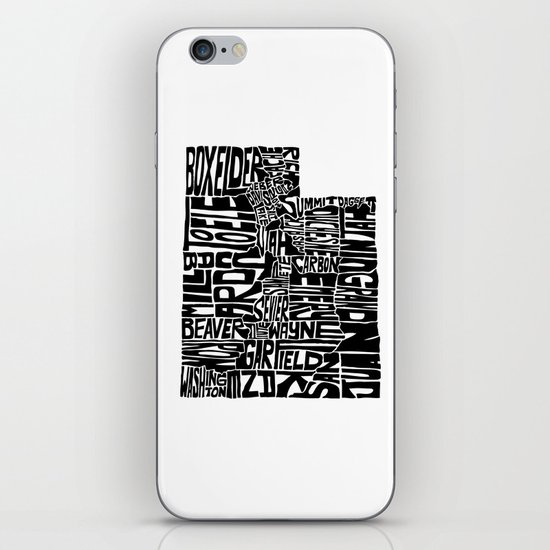 Typographic Utah iPhone & iPod Skin