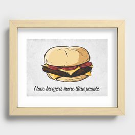 Burger love Recessed Framed Print