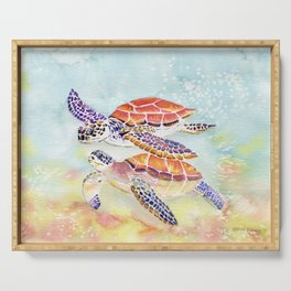 Swimming Together - Sea Turtle Serving Tray