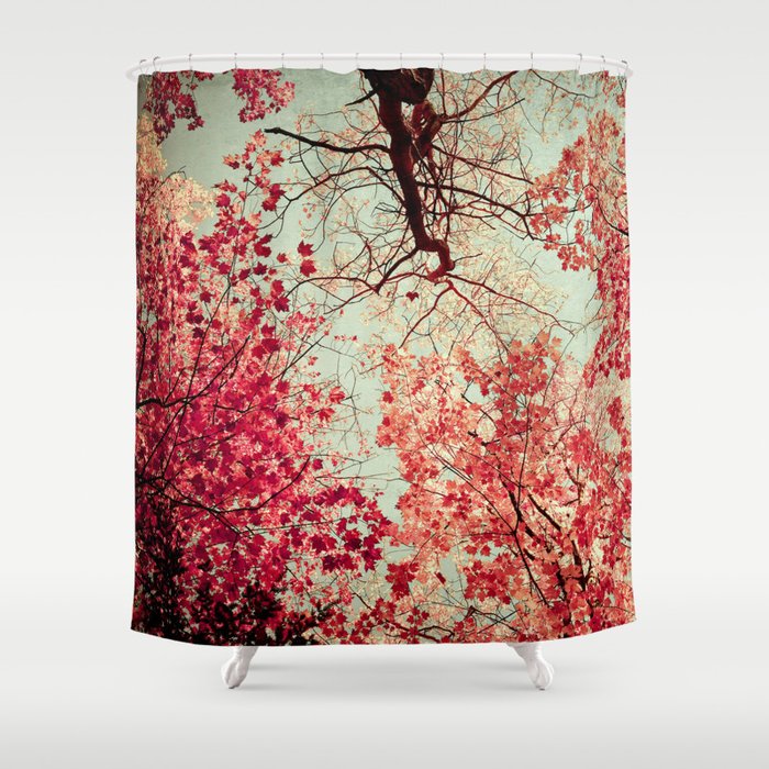 Autumn Inkblot Shower Curtain