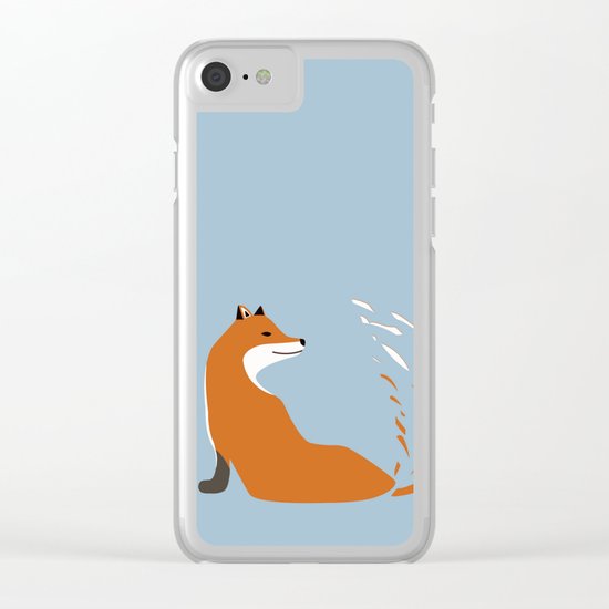 Fox Graphic Design Clear iPhone Case