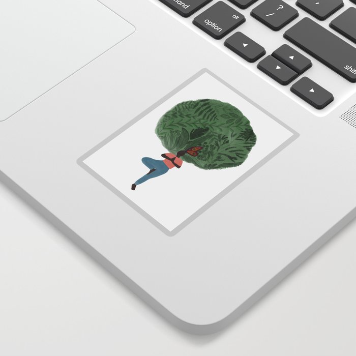 Tree & Nature Lover Yoga Illustration Sticker