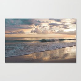 Magical Pink Sunset over Beach Anna Maria Island Florida Canvas Print