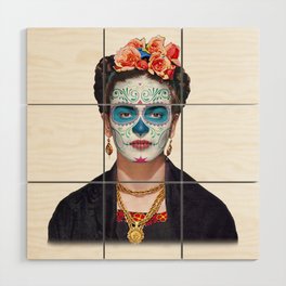 Frida Catrina Sugar Skull Wood Wall Art