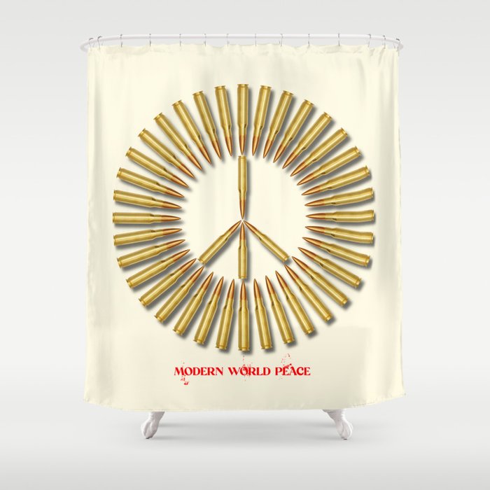Modern world peace Shower Curtain