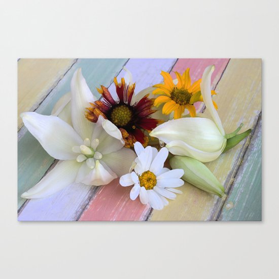 Flowers 'n Chalk Canvas Print
