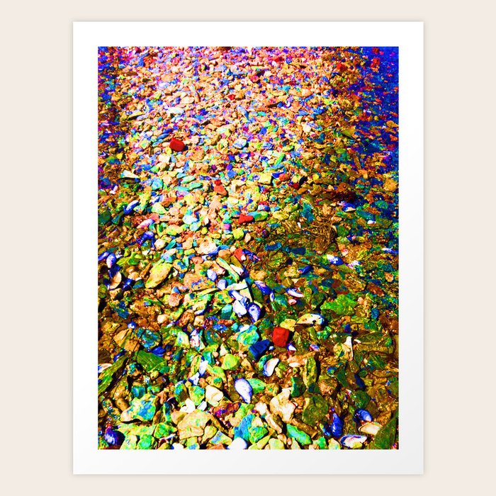 Beach Stones Art Print by sandyleegray Society6