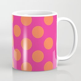 Pink Orange Polka Coffee Mug