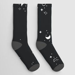 galaxy space attern / moon pattern Socks