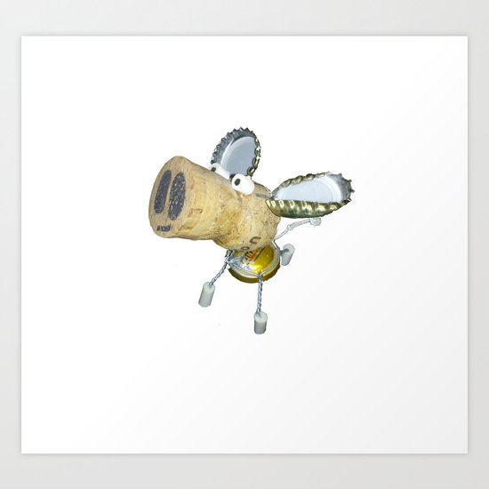 Tipsy Pig Art Print