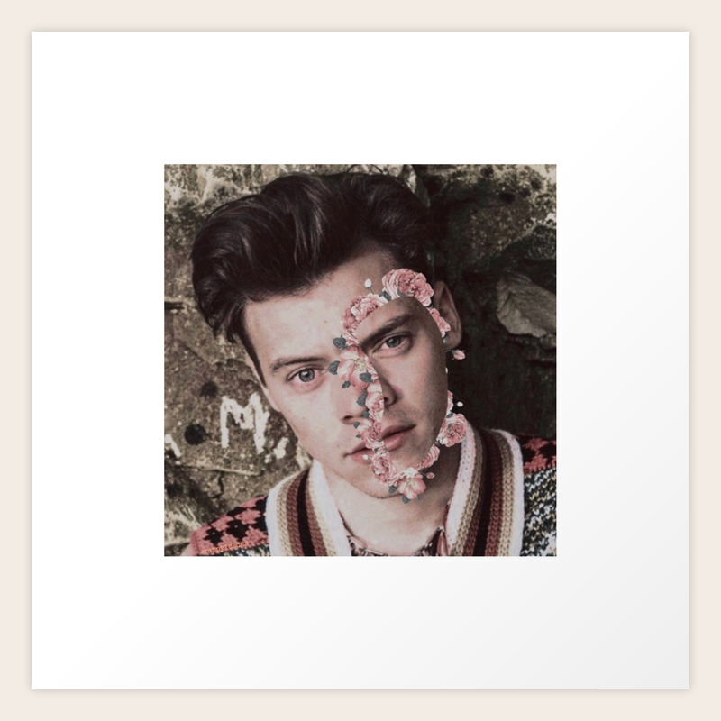 Harry Styles Flower Face Art Print By Harrysguccy Society6