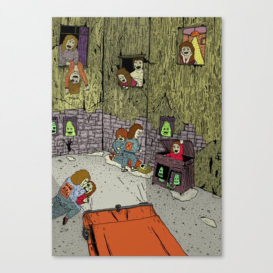 IT'S ALWAYS DARK IN JERSEY Canvas Print