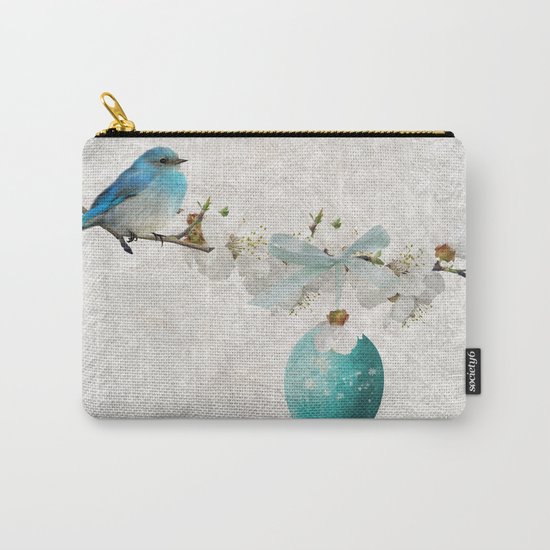 Blue bird & egg Carry-All Pouch