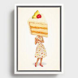 Cake Head Pin-up: Tropical Fruit Framed Canvas