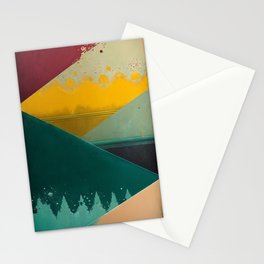Abstract color splash Stationery Cards