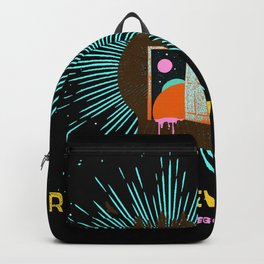 RUSE BREWING - THOUGHT FREQUENCY Backpack | Forest, Nature, Surreal, Beer, Trees, Graphicdesign, Portland, Ruse, Design, Pdx 