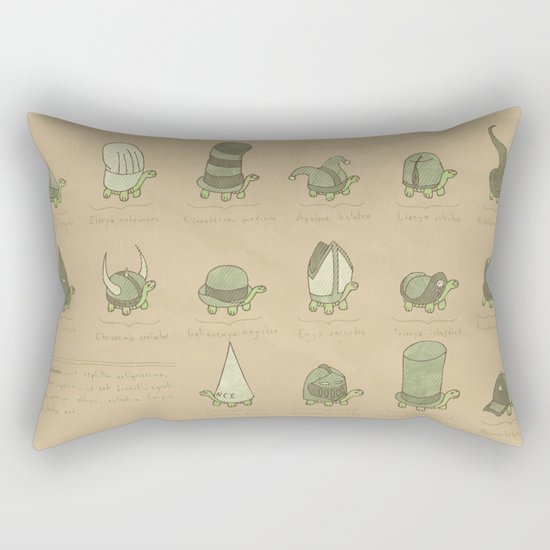 A Study of Turtles Rectangular Pillow