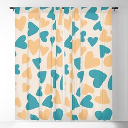 Bright pattern of hearts Blackout Curtain