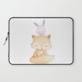 Rabbit and Fox Friends forever Laptop Sleeve