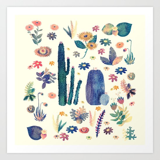 cactus king and queen 2 Art Print