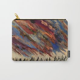 The Painted Sky Carry-All Pouch | Sky, Curated, Naturalart, Woods, Painting, Woodland, Paint, Stormysky, Clouds, Pinetrees 