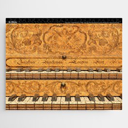Queen Charlotte's Kirkman Harpsichord Nameboard Detail 2 Jigsaw Puzzle