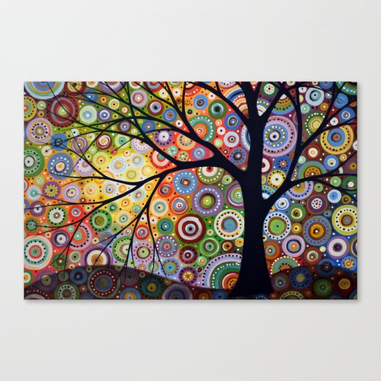 Abstract Landscape Original Painting...VISIONS OF NIGHT, by Amy Giacomelli Canvas Print