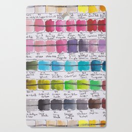 Artist Colour Palette Swatch Test Cutting Board