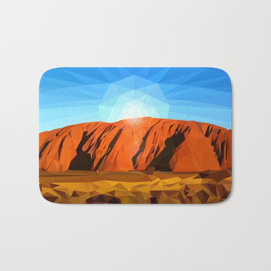 Uluru the Mighty Dreamer - Ayers Rock, Outback - Australia Bath Mat