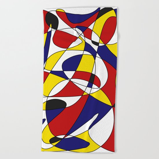 MONDRIAN AND GAUSS Beach Towel