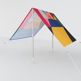 Landscape in colorful geometric boxes Sun Shade